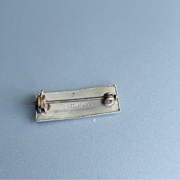 U.S Army Single 1st Lieutenant Bar Military Shoulder Vintage Sterling Si… - Picture 4 of 6